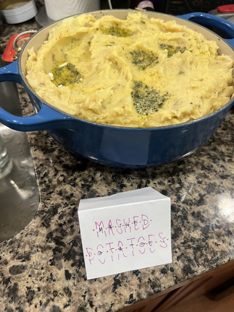 mashed potatoes prepared by brianna