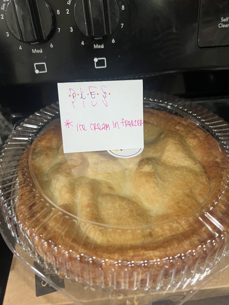 pies provided by maria and michael